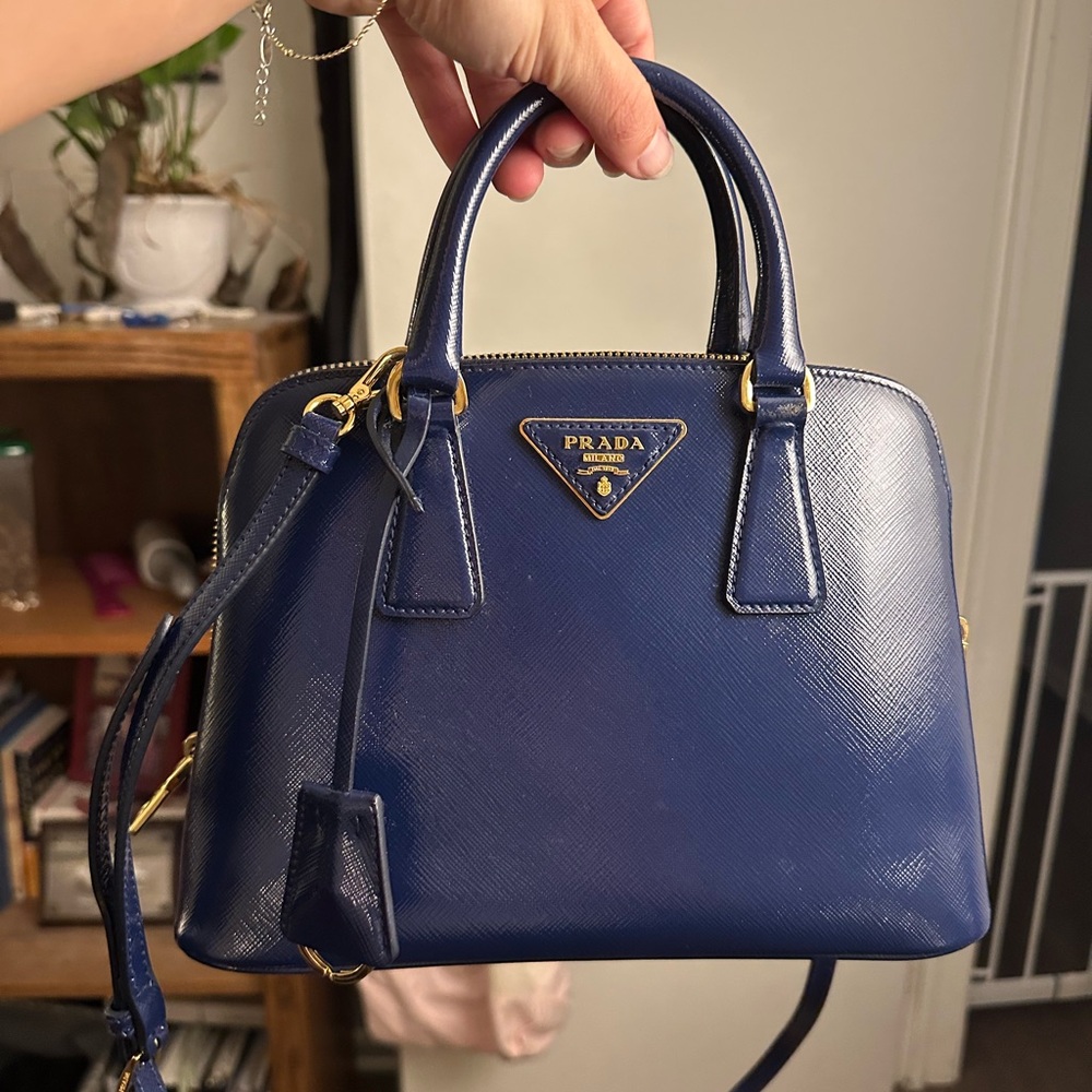 Prada Saffiano Vernic Inchiostro purse